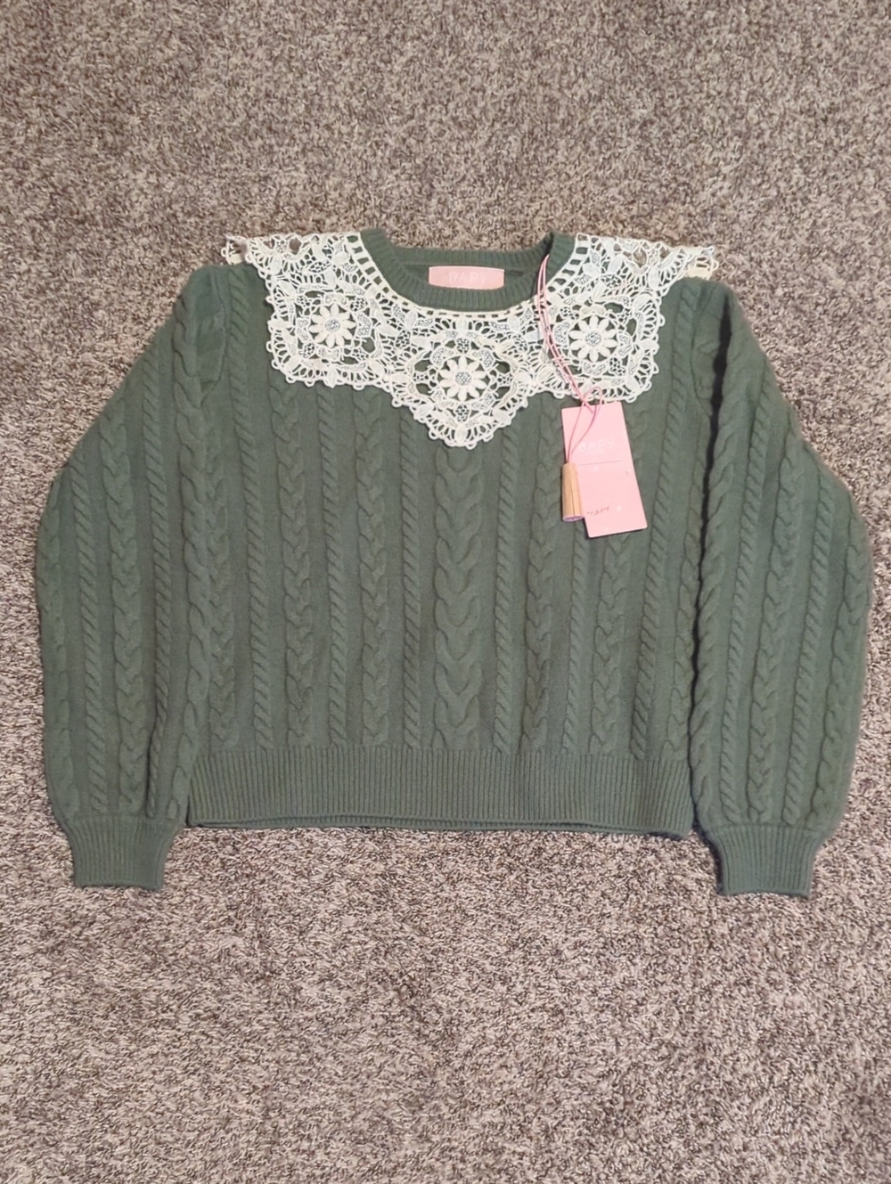 NWT BAPY A Bathing Ape Cable Knit Sweater